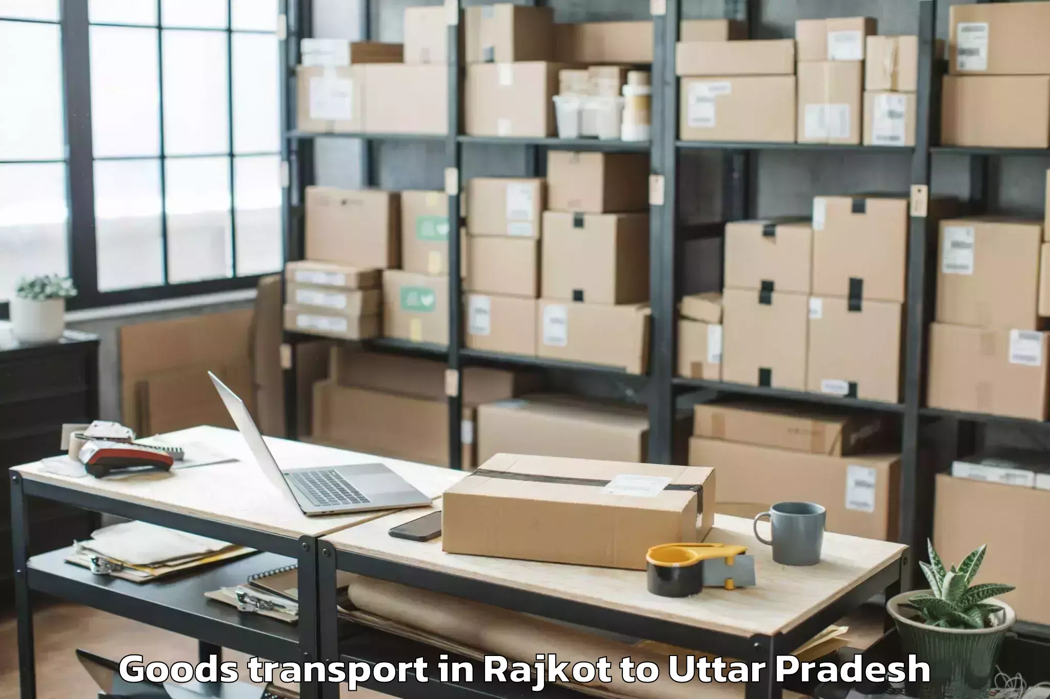 Book Rajkot to Unnao Goods Transport Online